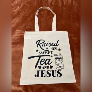 Raised On Sweet Tea & Jesus Shoulder Bag ✨